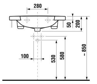 Jika Mio 75x47 cm mosdó csaplyukkal H81H8147161001041 (8.1471.6.100.104.1)