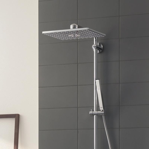 GROHE Euphoria SmartControl 310 Cube Duo termosztátos zuhanyrendszer, króm színű csaptelep felső 26508000