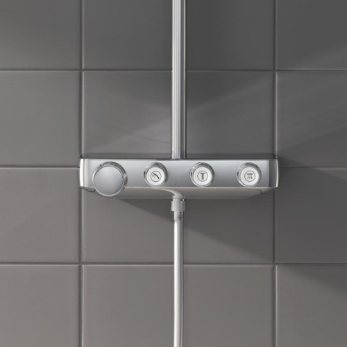 GROHE Euphoria SmartControl 310 Cube Duo termosztátos zuhanyrendszer, króm színű csaptelep felső 26508000