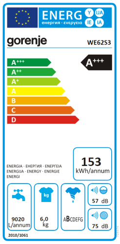 Gorenje WE62S3 Automata mosógép (729374)