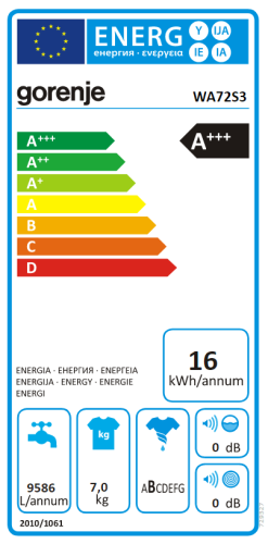 Gorenje WA72S3 Automata mosógép