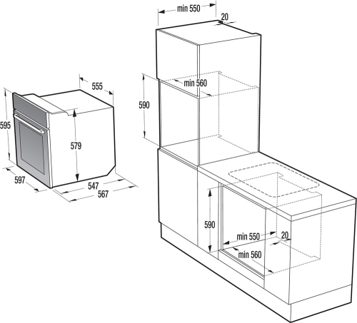 Gorenje BO635E20BG-M Beépíthető elektromos sűtő