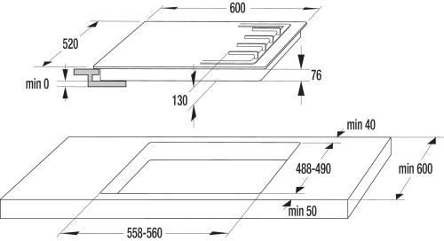 Gorenje G641X Beépíthető gáz főzőlap