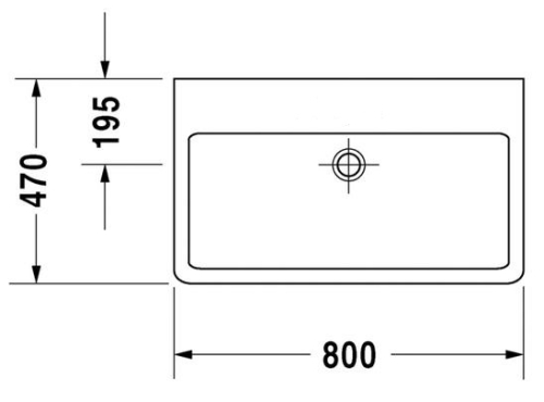 Duravit Vero 80x47 cm mosdó csaplyuk nélkül 0454800028