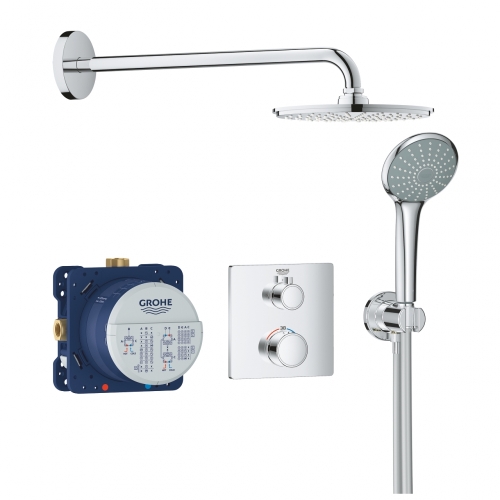 Grohe Grohtherm falsík alatti termosztátos zuhanycsaptelep szett, 2 funkciós 34734000