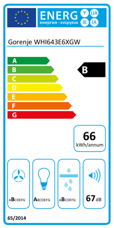 Gorenje WHI643E6XGW Szabadonálló fali dekor páraelszívó