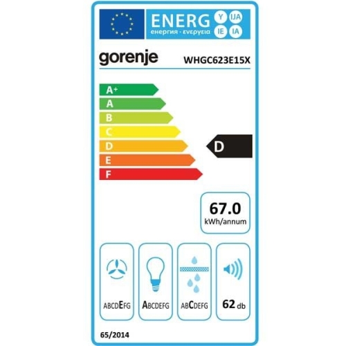 Gorenje WHGC623E15X Szabadonálló fali dekor páraelszívó