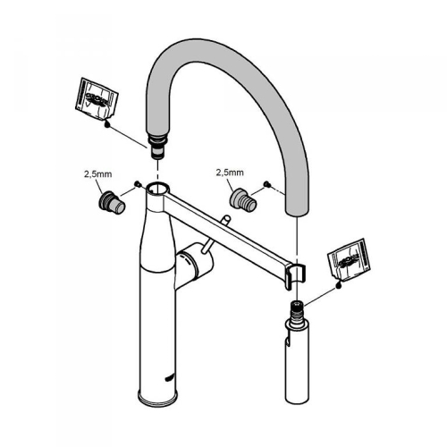 Grohe Essence GROHFlexx konyhai kifolyó tömlő, lila 30321DU0