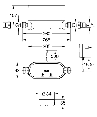 Grohe GROHE Sense Guard Intelligens vízszabályozó szett 22502LN0