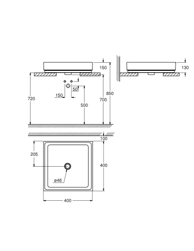 Grohe Cube Ceramic 40x40 mosdó PureGuard felülettel 3948200H