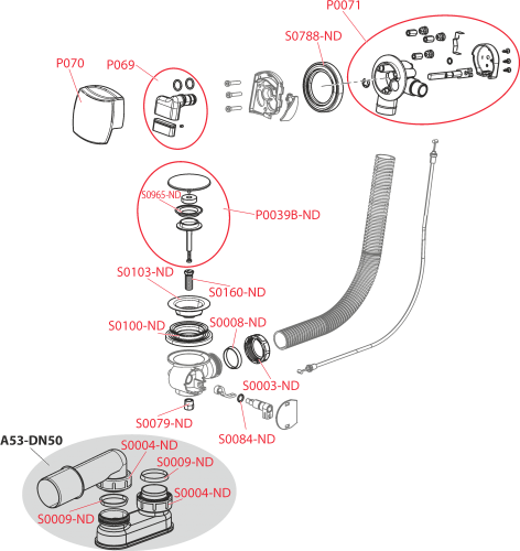 Alcaplast A564CRM1 120 automata kádszifon túlfolyónál feltöltős, króm (hossz 1200mm)