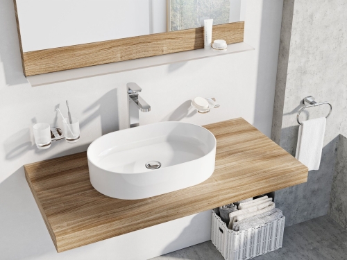 Ravak Ceramic O Slim 55x37 cm pultra ültethető mosdó, fehér XJX01155001