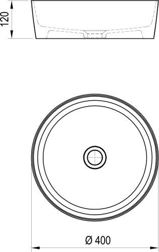 Ravak UNI 400 kerámia mosdó XJX01140001