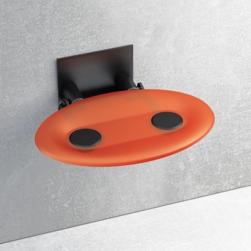 Ravak Ovo P ülőke zuhanyfülkébe ORANGE/BLACK B8F0000044