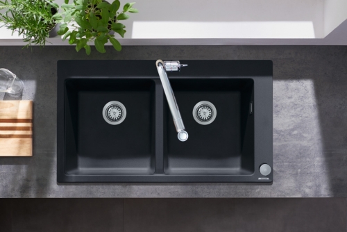 Hansgrohe C51-F770-05 mosogató kombináció 370/370 Select két medencével 43216000