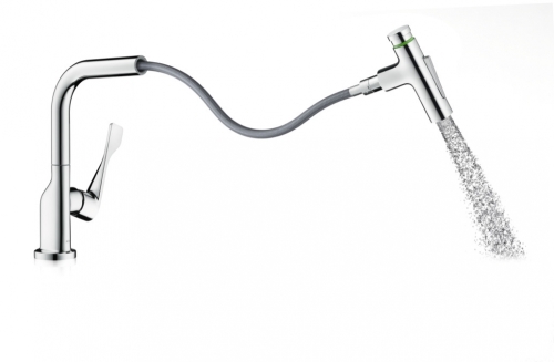 Hansgrohe Axor Citterio egykaros konyhai csaptelep kihúzható kifolyóval, króm 39862000