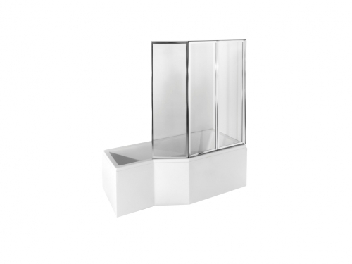 Besco Integra 150x75/56 cm-es kád 3 részes kádparavánnal jobbos