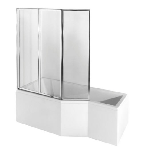 Besco Integra 170x75/56 cm-es kád 3 részes kádparavánnal balos