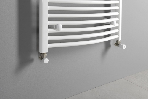 Sapho AQUALINE ORBIT 750x1700mm íves fürdőszobai radiátor, fehér ILO67E