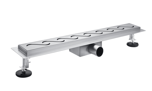 Roltechnik rozsdamentes zuhanyfolyóka, mintás ráccsal 700 mm, RRF5-700