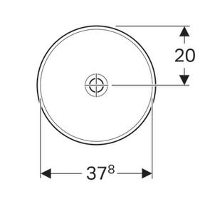 Geberit VariForm 40 cm kerek beépíthető mosdó túlfolyó nélkül 500.702.01.2