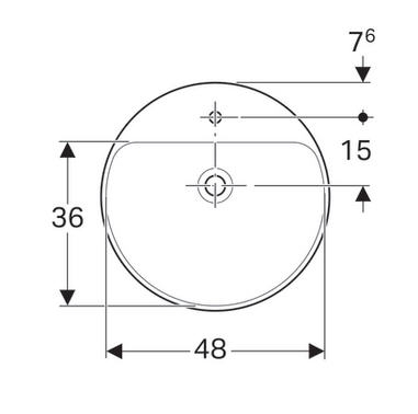 Geberit VariForm 50 cm félig beépíthető mosdó  500.782.01.2