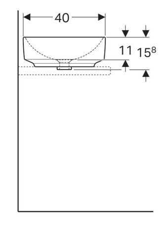 Geberit VariForm 55x40 cm pultra ültethető mosdó 500.771.01.2