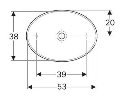 Geberit VariForm 55x40 cm pultra ültethető mosdó 500.771.01.2