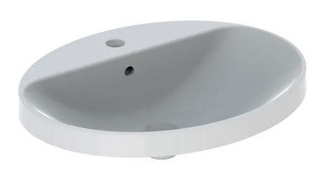 Geberit VariForm 55x45 cm beépíthető mosdó túlfolyóval 500.720.01.2