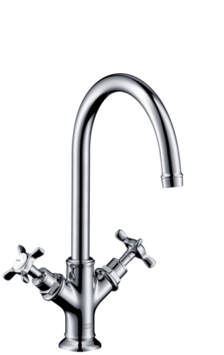 Hansgrohe AXOR Montreux kétkaros mosdócsaptelep 210 automata lefolyó-garnitúrával, króm 16502000