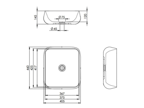 AREZZO design Etno pultra ültethető mosdó AR-145039