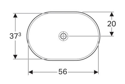 Geberit VariForm 60x40 cm beépíthető mosdó túlfolyó nélkül 500.730.01.2