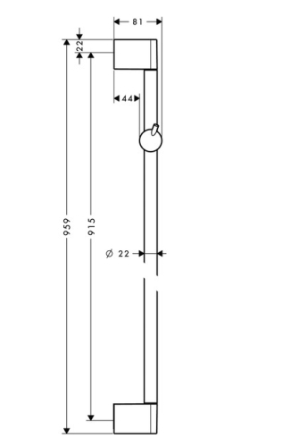 Hansgrohe Unica Crometta zuhanyrúd 0,9 m 27609000