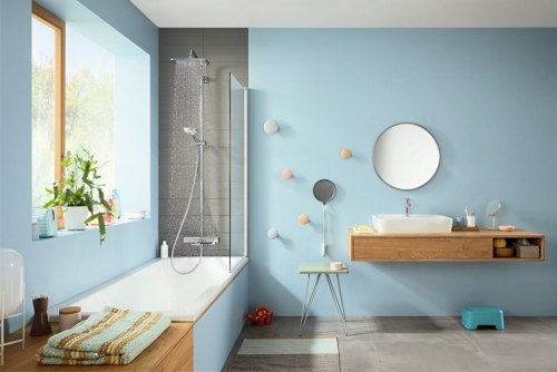 Hansgrohe Croma E Showerpipe 280 1jet termosztátos kádtöltős zuhanyrendszer 27687000