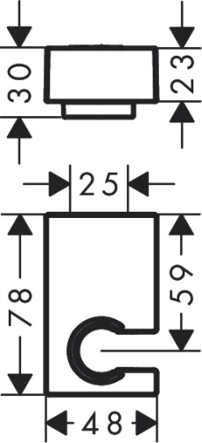 Hansgrohe Porter E zuhanytartó 28387000