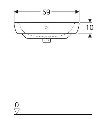 Geberit Selnova 59x56 cm sarok kézmosó 500.327.01.1