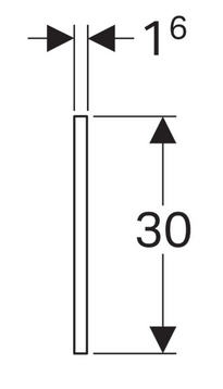 Geberit Selnova fali lemez 49.3x30 cm 500.192.01.1