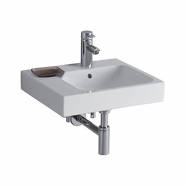 Geberit iCon 50x48,5 cm mosdó pakolófelülettel és dekor tállal, bal pakolóval 124150000