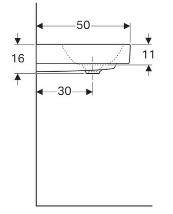 Geberit Citterio 120x50 cm mosdó 2 csaplyukkal 500.553.01.1