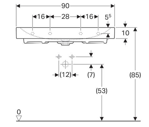 Geberit Citterio 90x50 cm mosdó 500.547.01.1