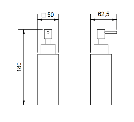 BUGNATESE MINIMALISTA QUADRO álló szappanadagoló fehér kerámiával 22805CR
