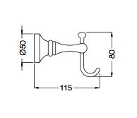 BUGNATESE COMPLEMENTI DARREDO Fali fogas, bronz 24815BR