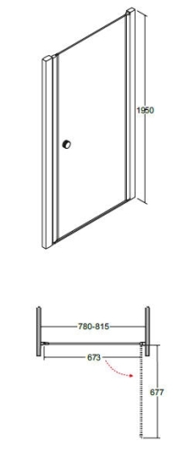 Besco Sinco 80 cm-es zuhanyajtó