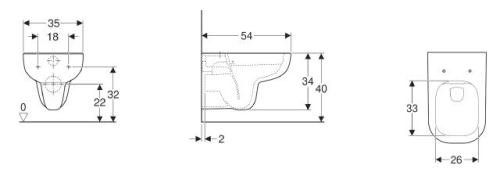 Geberit Smyle fali wc Rimfree - perem nélküli 500.210.01.1 (500210011)