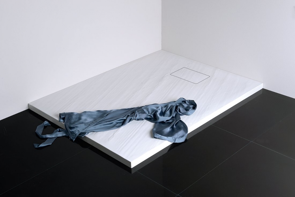 POLYSAN ACORA 120x90x3,5cm öntöttmárvány zuhanytálca, fehér AC005