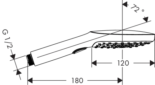 Hansgrohe Raindance Select E Kézizuhany 120 3jet, szálcsiszolt fekete króm 26520340