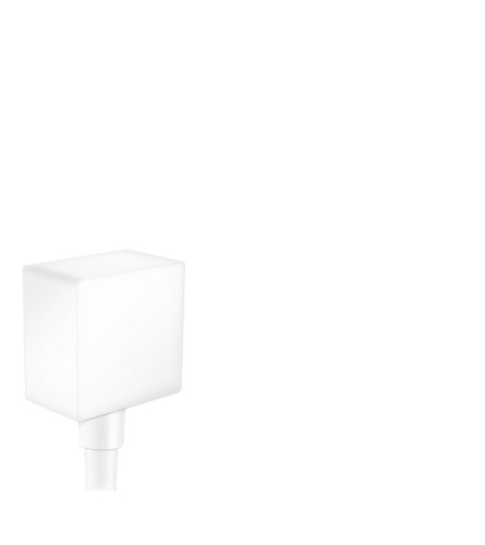 Hansgrohe Fixfit tömlőcsatlakozás Square visszafolyásgátlóval, matt fehér 26455700