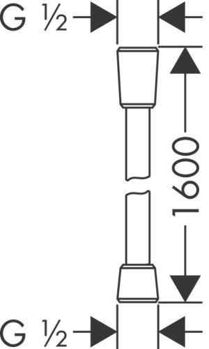 Hansgrohe Isiflex Zuhanycső 160 cm, matt fekete 28276670