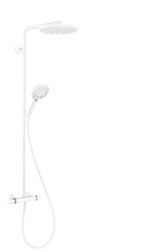 Hansgrohe Raindance Select S Showerpipe 240 1jet termosztátos zuhanyrendszer, matt fehér 27633700