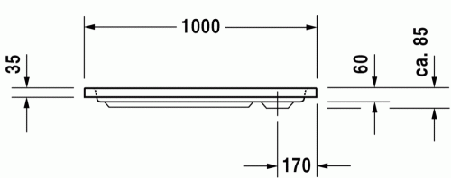 Duravit D-code 100x80 cm-es zuhanytálca 720106 (720106000000000)